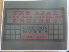 1906 Ajax Iron Works Gas Engine Catalog Gas & Gasoline Engine Makers