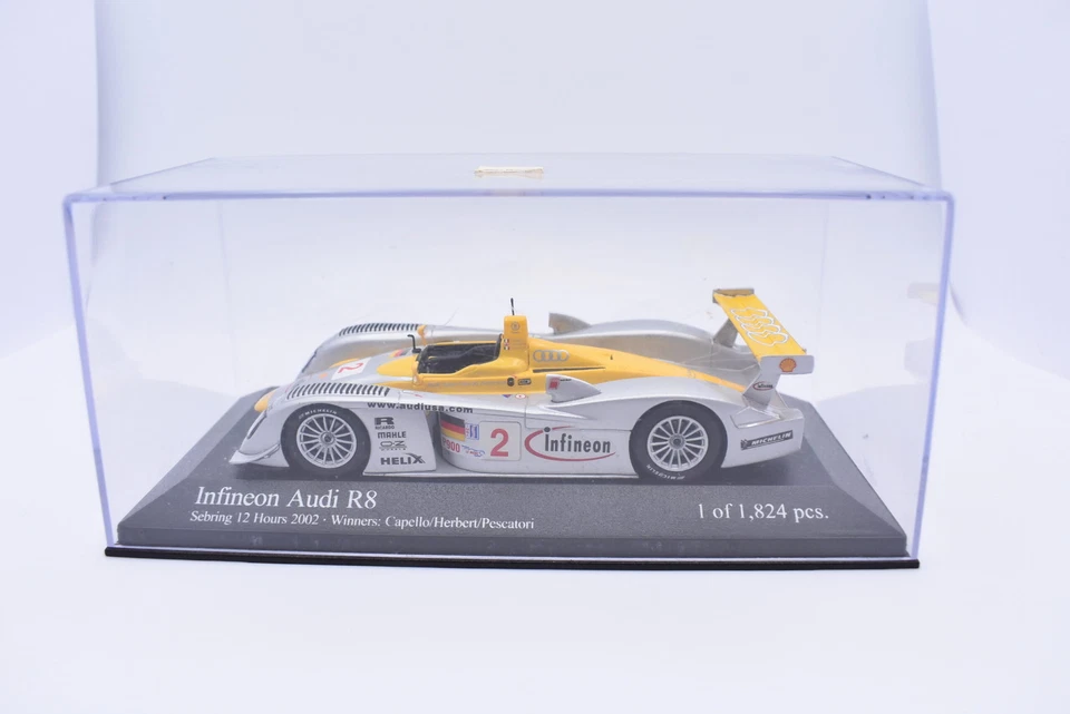 Modellino auto Infineon Audi R8 2002 Minichamps racing scala 1:43 modellismo - Immagine 4 di 4