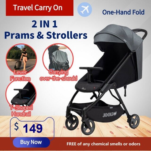 New 2022 Lightweight Compact Baby Stroller Pram Easy Fold Travel Carry on Plane
