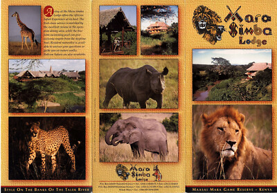 Mara Simba Lodge Nairobi Kenya Vintage Travel Brochure Color Photos 