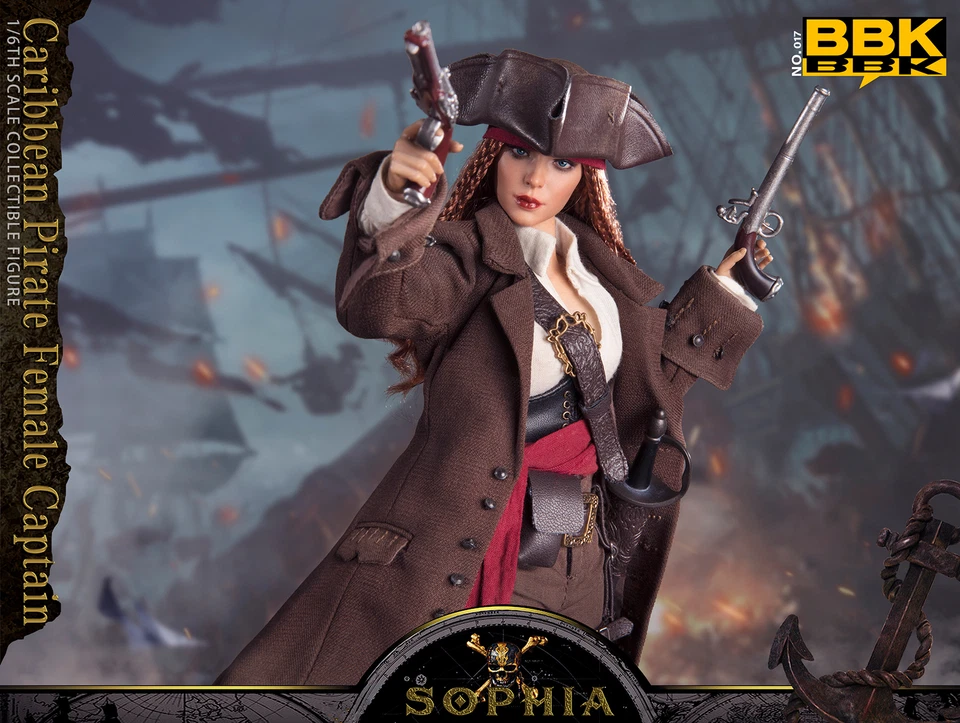 BBK BBK017 Pirata Mujer Capitana 1/6 Figura de Acción Modelo Coleccionable Juguete NUEVO Foto 2 de 4