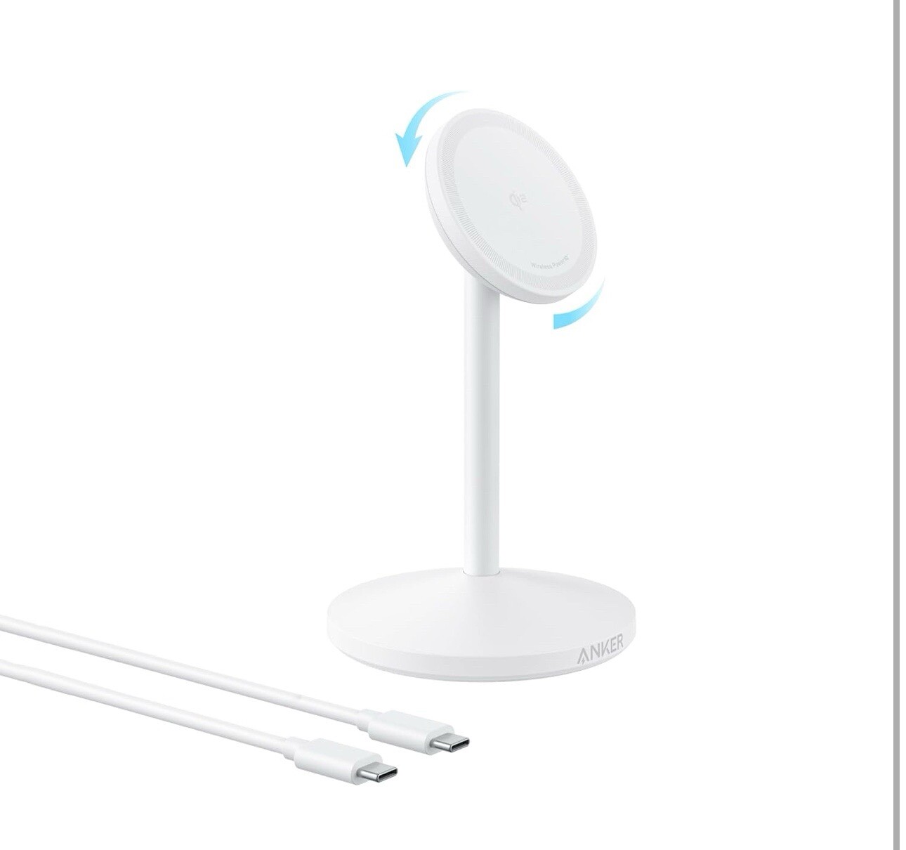 Anker MagSafe Ultra-Fast Qi2 Charging Stand with USB-C Cable Included