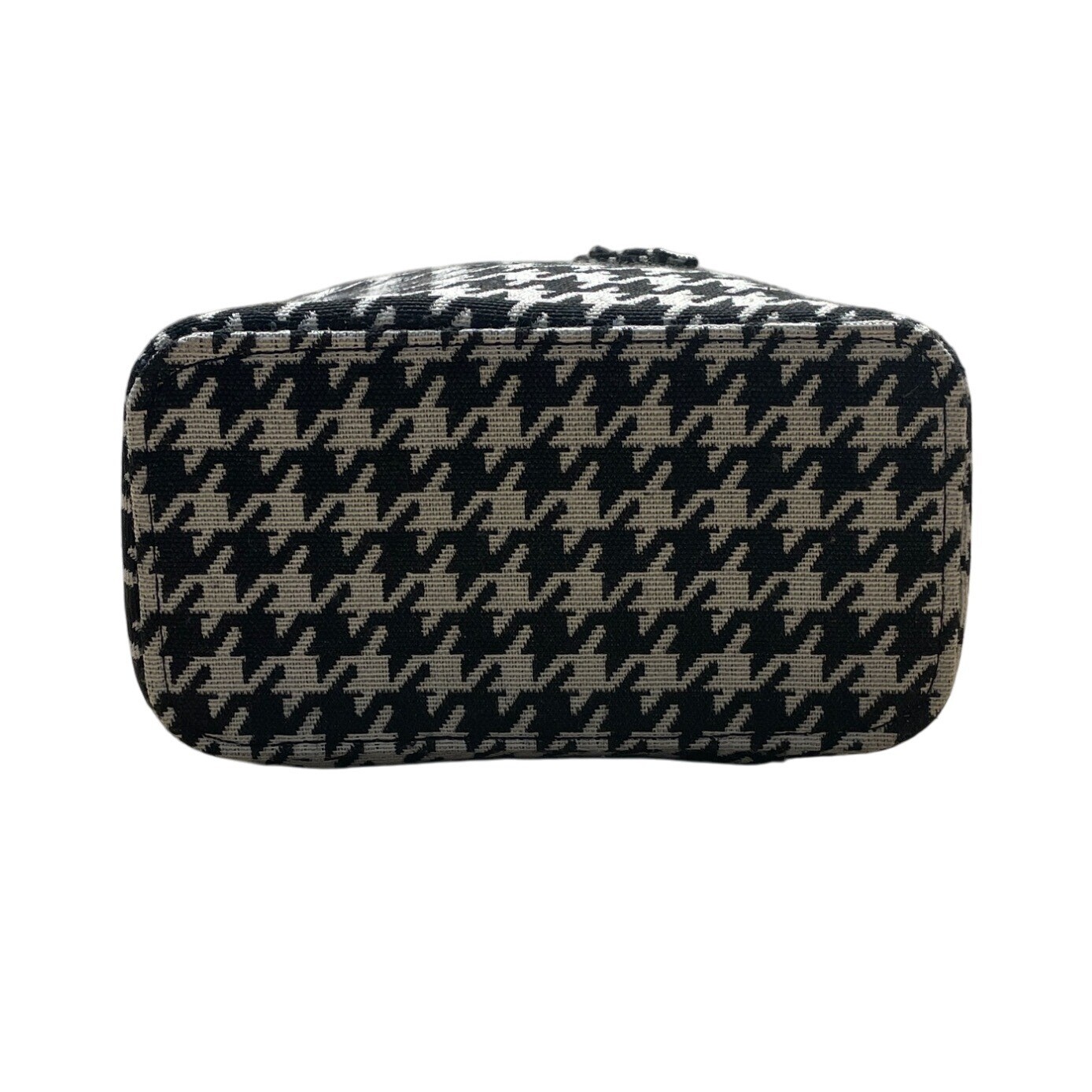 Glowiest Women’s Black & White Houndstooth Signature Vanity Shoulder Case Size S