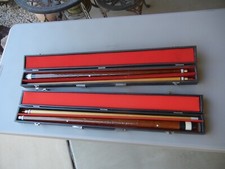LOT of 2 Pool Cues / Sticks (2-piece) + 2 Har...