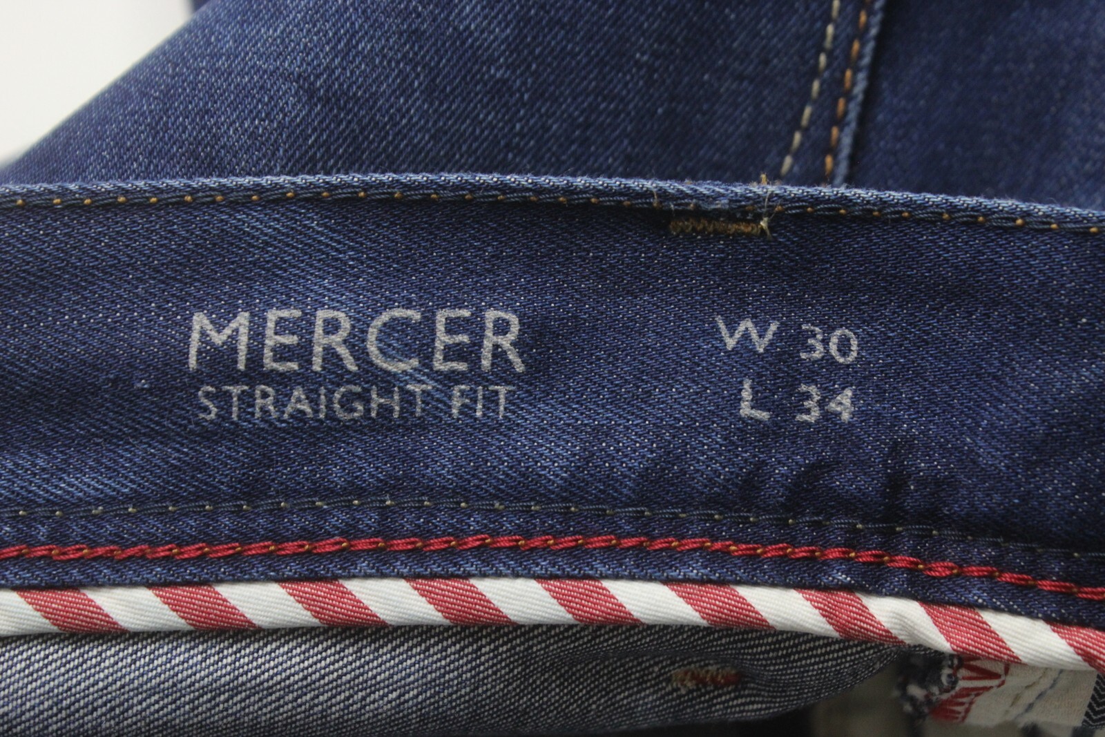 TOMMY HILFIGER Mercer Straight Fit Jeans Men's W30/L34 Whiskers Faded Blue thumbnail 8