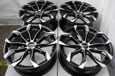 Kudo Racing Intimidate 18x8 5x120 Black Polish Face Chrome Rivet Wheels Rims 4