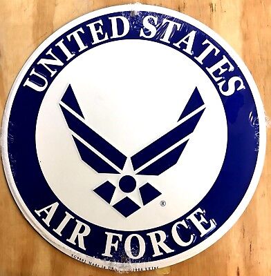 USAF United States Air Force Emblem Embossed Metal Aluminum Tin Sign Aim High