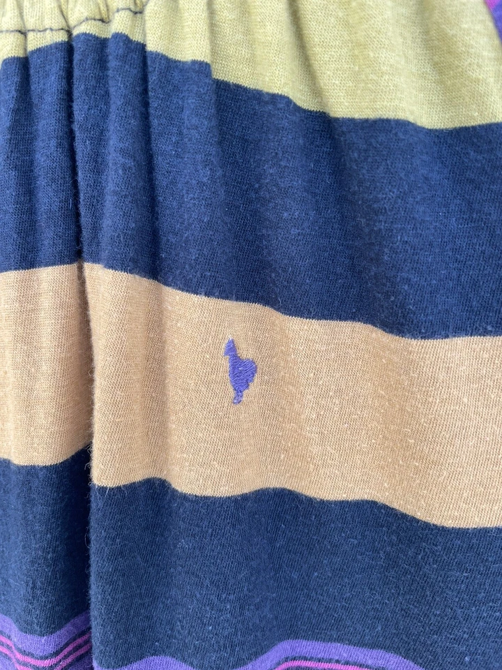 Vestido Rosa Pollo Niñas Multicolor Rayas Manga Corta Talla 10 Y 6171A Foto 3 de 4