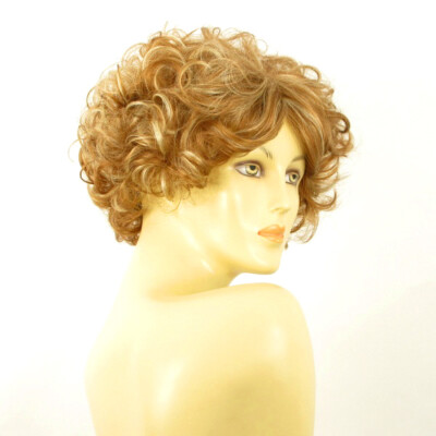 Perruque Courte Bouclée Kimbery - Couleur Blond Cuivré Mêché/Blond Clair - Taille De Bonnet Large
