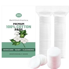 Premium 100 cotton pads 200 rounds - Skincare Baby Cleansing Gentle  soft H...
