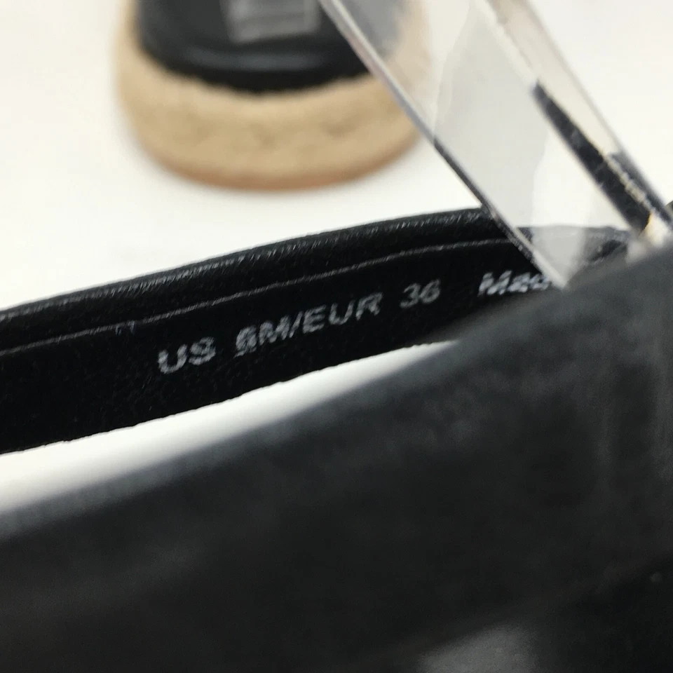 Sandálias sapatos femininos Vince Smith tamanho 6 EUA 36 UE couro preto tiras gladiador - Imagem 2 de 4