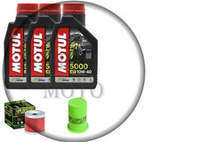 KIT TAGLIANDO  SUZUKI GN 250 1982/2000 OLIO MOTUL 5000 10W40 FILTRO ARIA E OLIO