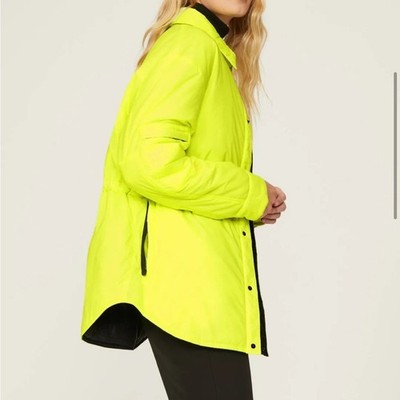 Aztech Mountain Neon Green Yellow Pillow Shirt Ski Jacket EUC   MSRP $495