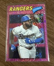 Adolis Garcia Topps Heritage 2026 Pink Sparkle Chrome - Texas Rangers #384