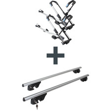 Dachträger + Fahrradträger für 2 Fahrräder - für VW Polo Fliessheck Typ 9N Kit