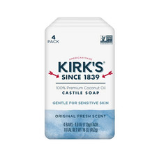 Kirk's Castile Bar Soap - Made With Premium Coconut Oil, Fresh Scent 4 oz. Bars