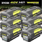 1~6PACK 8.0Ah Battery 40 Volt for Ryobi 40V Lithium OP40602 Battery with LED