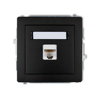 Deco Gniazda Komputerowe Pojedyncze 1Xrj45, Kat. 5E, 8-Stykowy Czarny Mat 12DGK-