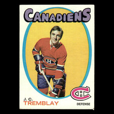 J.C. Tremblay #130 1971 Topps Montreal Canadiens Hockey Card NHL EX