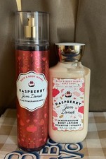 bath and body works Raspberry Jam Donut fragrance mist and body lotion set