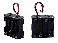 (Pack of 2 8 AA Battery Holder, 12V Battery Holder with Leads-Double Layers 