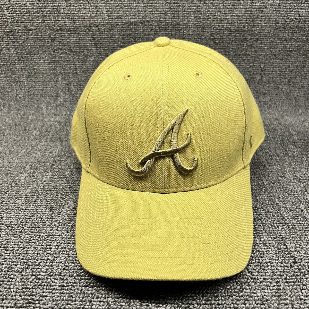 Atlanta Braves '47 Brand MVP Hat Snapback Yellow Green MLB Baseball Cap