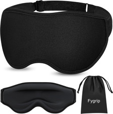 3D Contoured Sleep Mask Blackout Eye Mask Travel Blindfold Adjustable