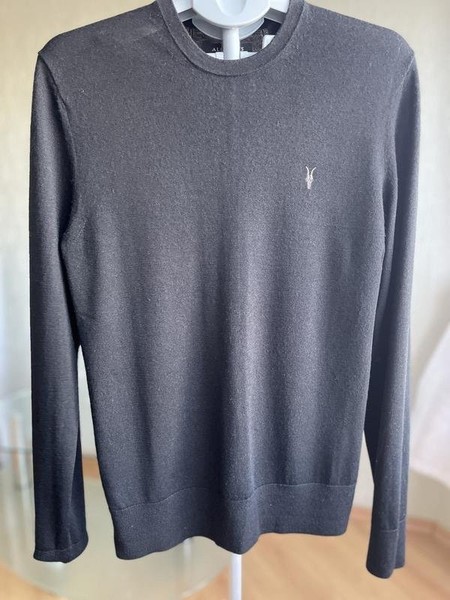 Men AllSaints Sweater Black Wool 40 /L / 48