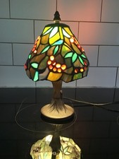 Tiffany Style Table Lamp 28cm Stained Glass Handcrafted Bedside Light Desk Lamp