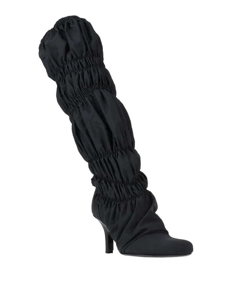 PVP €228 TRUSSARDI Botas hasta la rodilla acanaladas US10 UK7 EU40 Negro Logo Hecho en Italia Foto 2 de 4