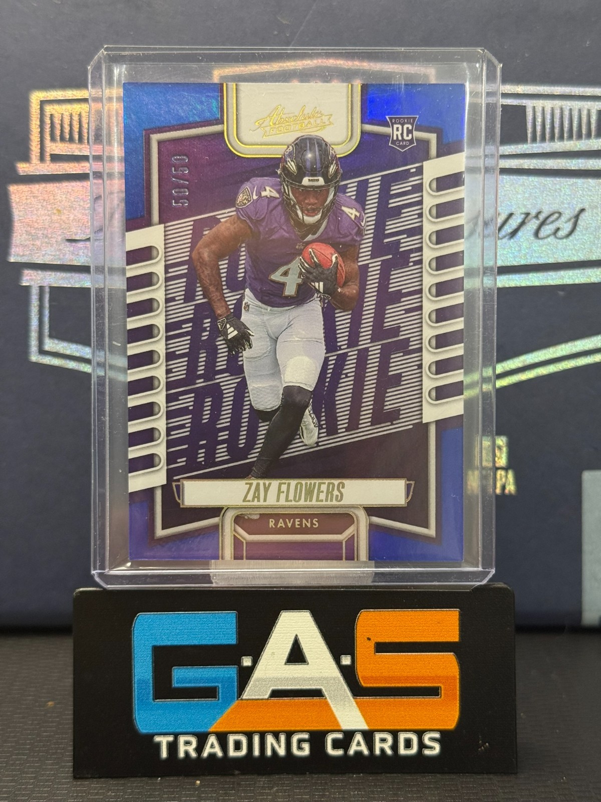 2023 Panini Absolute Zay Flowers #111 Spectrum Blue Rookie 50/50 RC SP Ravens