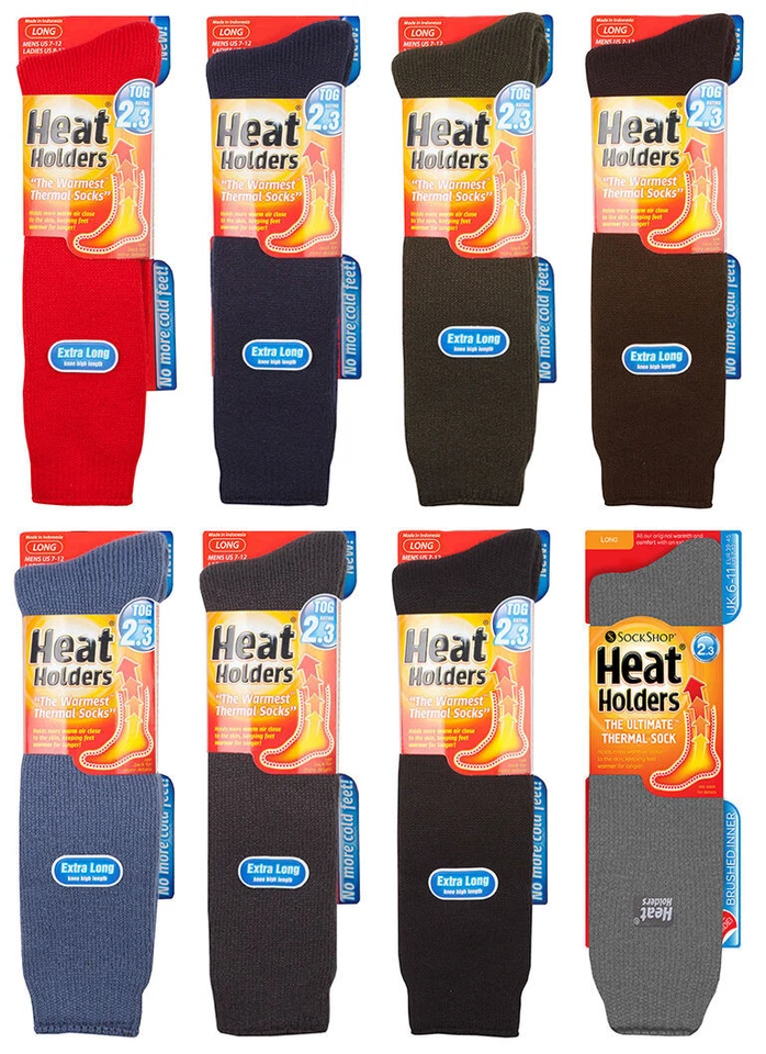 Heat Holders - Mens / Ladies Winter Warm Extra Long Thermal Socks, 6-11 / 4-8 UK - Image 2 of 3