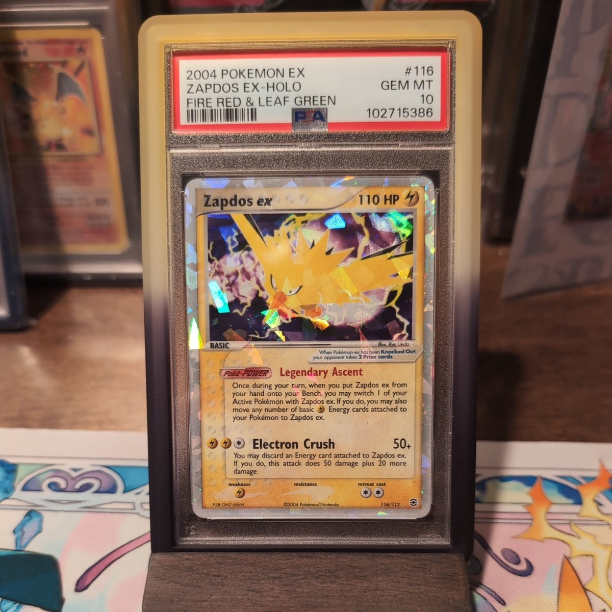 Zapdos EX FIRERED & LEAFGREEN 116/112 HOLO SECRET RARE PSA 10 New