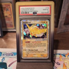 Zapdos EX FIRERED & LEAFGREEN 116/112 HOLO SECRET RARE PSA 10 New Cert on eBay