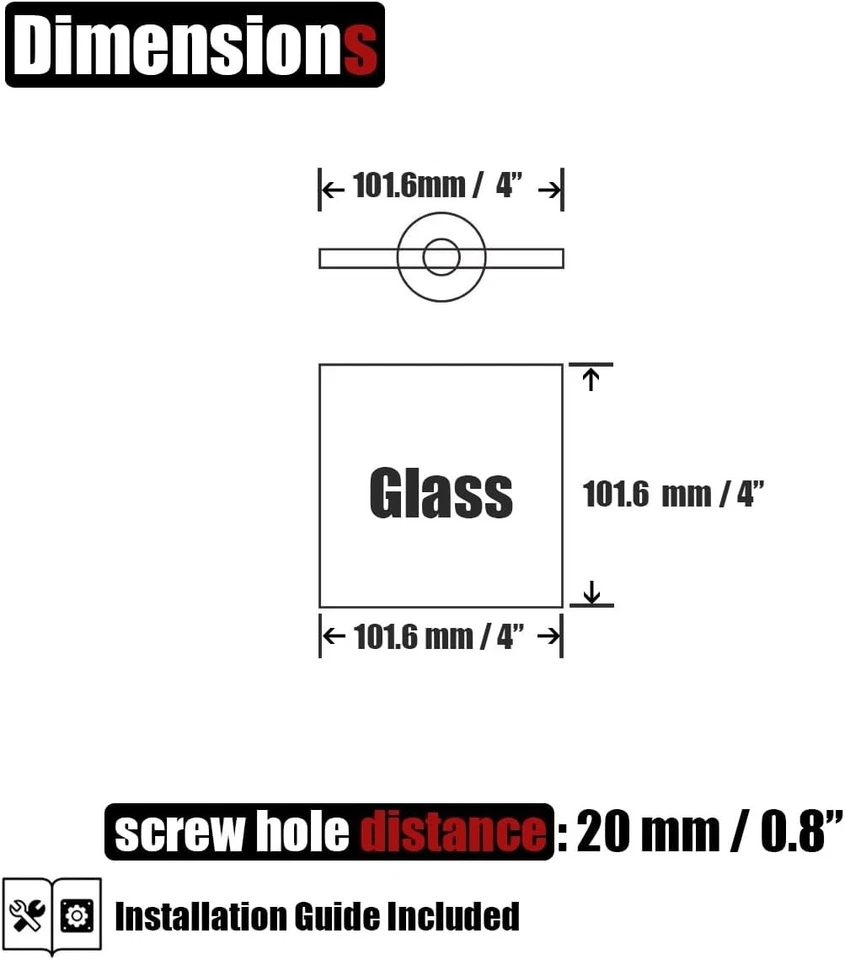 JQK Pequeños Estantes Flotantes de Vidrio Cepillado, 4 Pulgadas Cornisas de Pantalla para Pared Foto 2 de 4