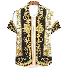 Baroque 3D Printed Hawaiian Beach Shirts Luxury Men Women Fashion Streetwear 3