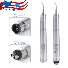 SANDENT Dental Ultrasonic Air Perio Scaler Handpiece Hygienist 2/4-Hole  3 Tips
