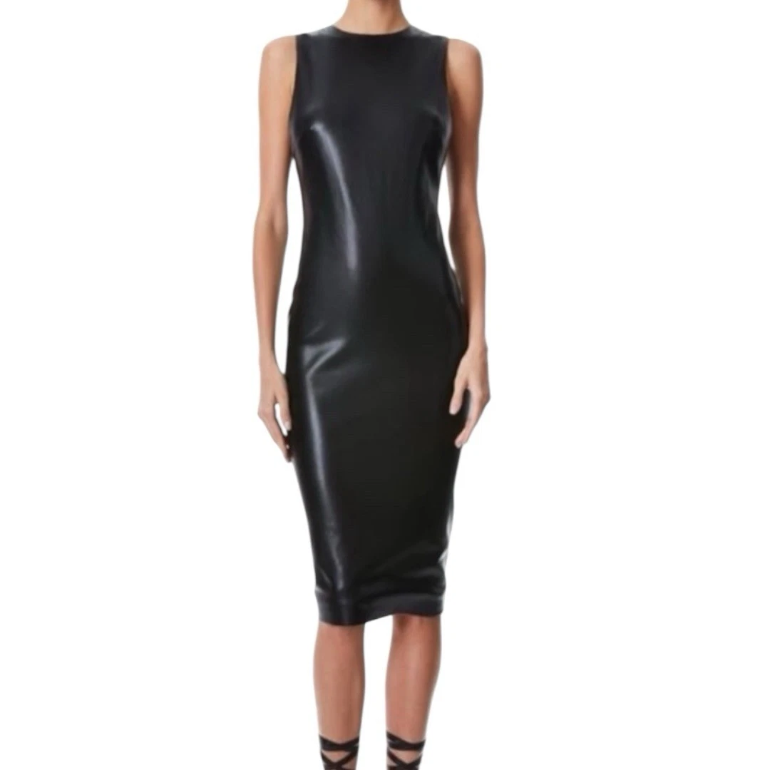 alice olivia delora vegan leather bodycon midi dress + Faux Clothing for Women for sale Colors:Blue 100% polyester Amazing Snazzy Amazing-snazzy Black category:Sono Arte