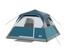 6 Person Instant Camping Tent with Rainfly, 60s Easy Setup Family Cabin Tent ...