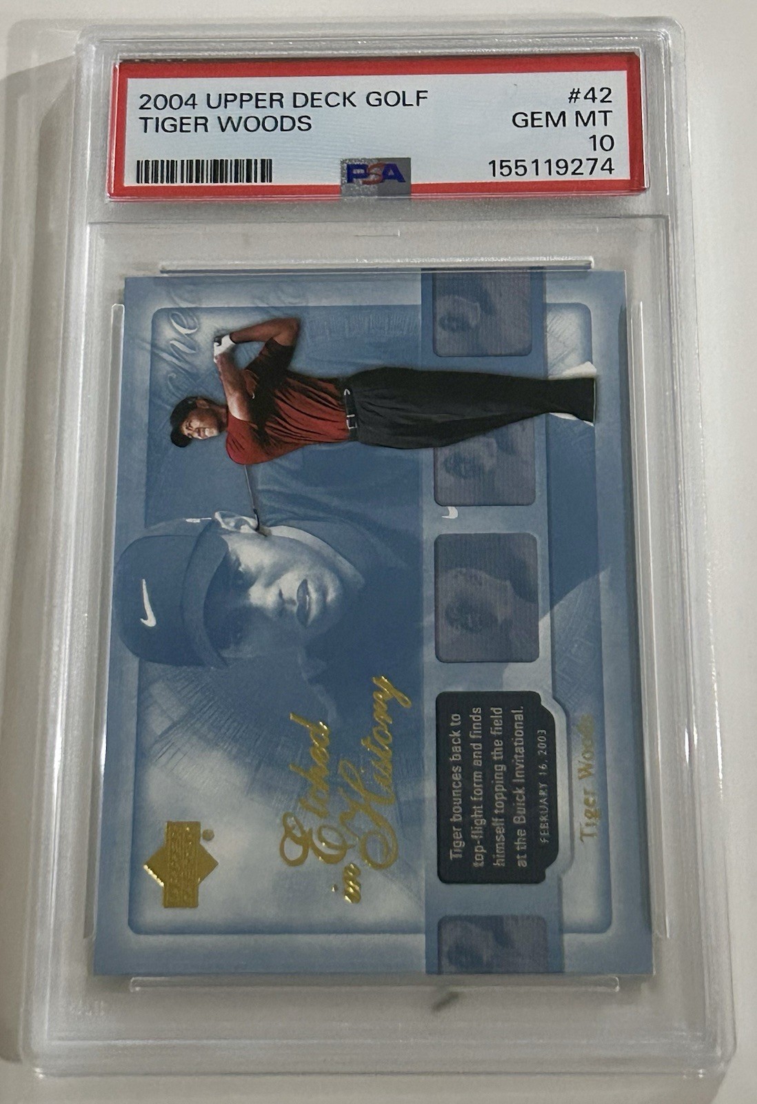 2004 Upper Deck Golf Tiger Woods PSA 10 Gem Mint! PGA GOAT! 🐐 