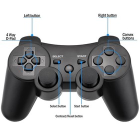 Diswoe Controller for PS-3, Wireless Bluetooth Gamepad BLACK