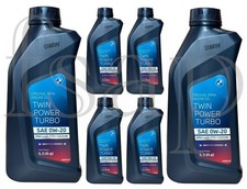 Kit Of 6 Quarts Genuine Bmw Twin Power Turbo Engine Oil 0w20