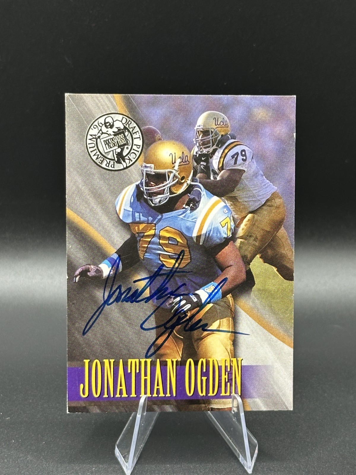 1996 Press Pass Premium - Autographs Jonathan Ogden (AU, RC)💥💥