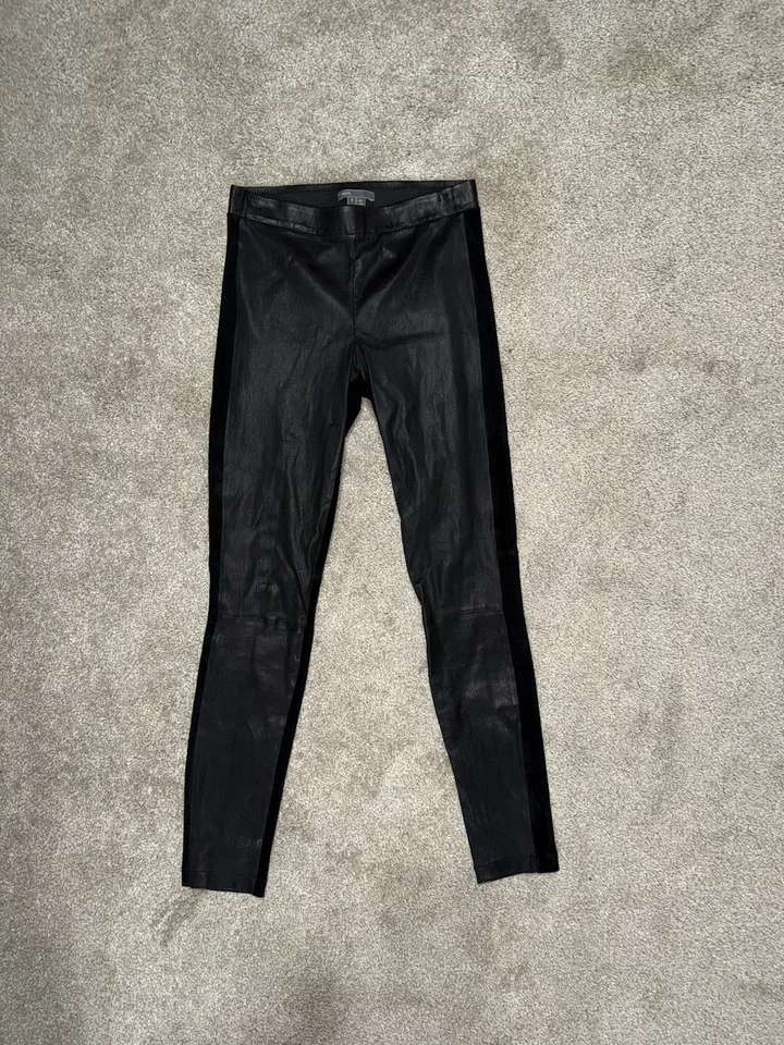 VINCE. Leggings Mixed Media 100% cuero y gamuza S Foto 3 de 4