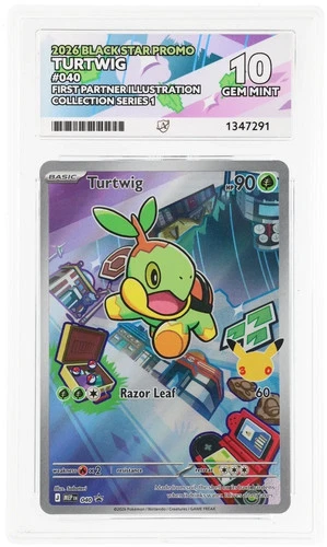 Turtwig 040 - Ace 10 - Graded Pokemon Card