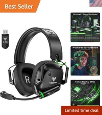 Wireless Gaming Headset 2.4GHz & Bluetooth 5....