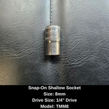 Snap-On 1/4" Drive 8mm Shallow Socket 6-point Chrome TMM8 USA