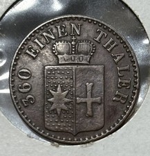 1867 B Waldeck Pyrmont 1 Pfennig 360 Einen Thaler One German States