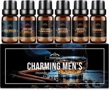 Men’s Fragrance Oil Set – 6 Masculine Scents for Diffusers, Candles & Soap 10ml
