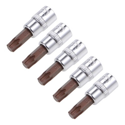 5Pcs 1/4'' Drive x T40 Torx Bit Socket S2 Steel Bits CR-V Sockets 38mm Length